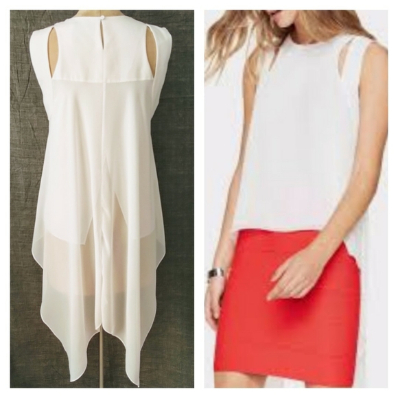 BCBG Sheilah Cutout High-Low Top - Picture 2 of 3